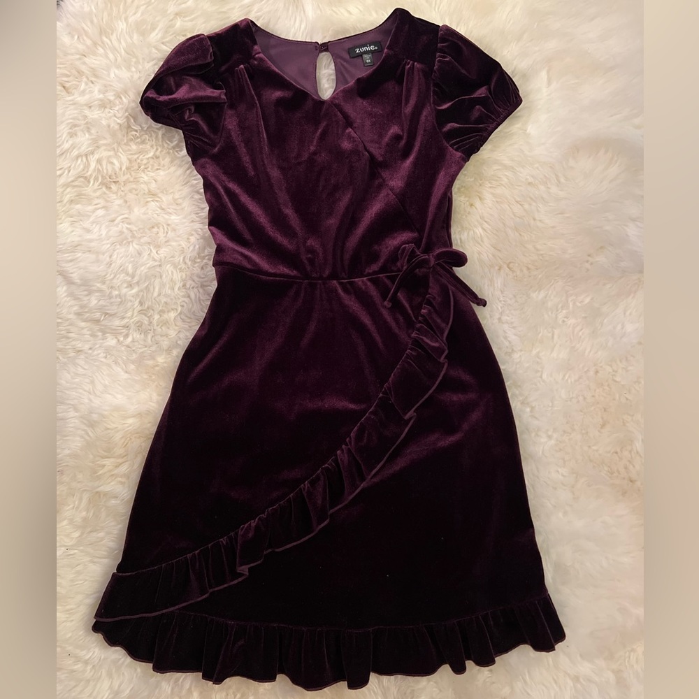 NWOT - Zunie Girls Purple Velour VelvetOcassion Dress 6X